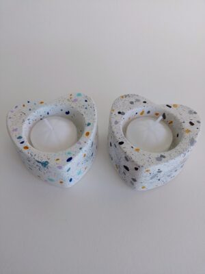 Porta vela corazón Porta vela corazón