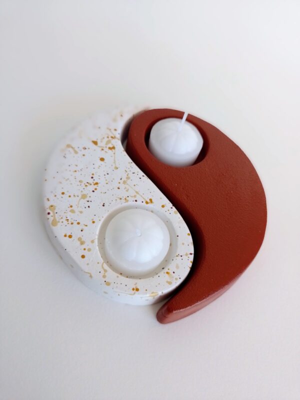 Porta velas Yin Yang