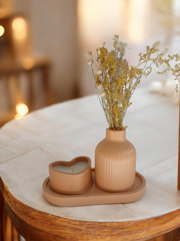 Combo Corazón vela & Jarrón