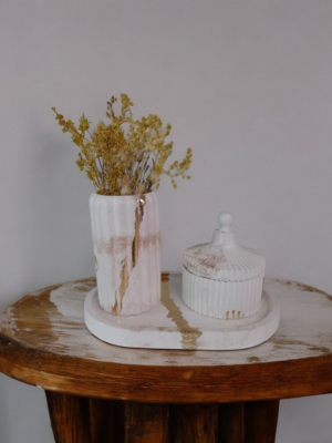 Set decorativo de yeso cerámico