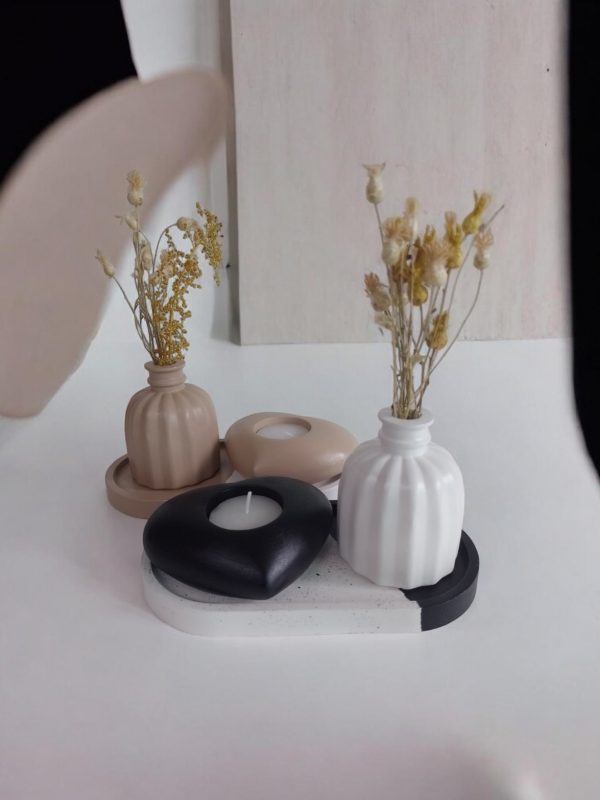 Set decorativo de yeso cerámico