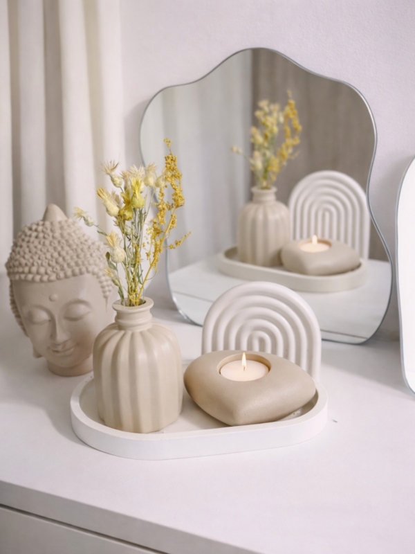 Set decorativo de yeso cerámico