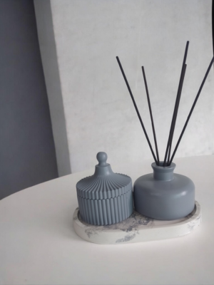 Set decorativo símil mármol